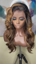 Load and play video in Gallery viewer, Brown suga glueless frontal wig size medium .
